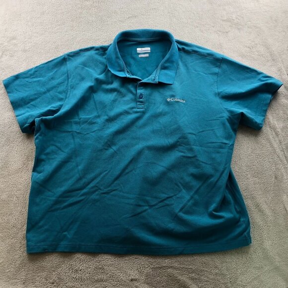 Columbia Sportswear Mens Polo Shirt Size XXL Active Fit Short Sleeve Blue Casual - Picture 9 of 10